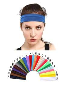 20 pièces Bandeaux unisexes, convenant aux cheveux courts et longs. Bandeaux simples avec haute élasticité. Bandeaux en tissu doux pour le sport, le yoga et l'entraînement. Ces accessoires de cheveux conviennent aux activités quotidiennes comme le yoga, la course, le fitness, etc. Bandeaux de sport de couleur unie, décontractés et de style urbain en polyester. Convient pour toutes les saisons Bandeau turban Bandeau de transpiration
