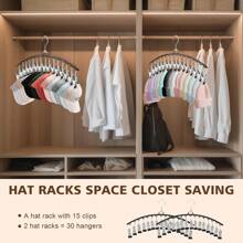 A Stainless Steel Clothes Drying Rack With 15 Clips - A Windproof Hanging Socks And Underwear Organizer, A Space-Saving Multifunctional Drying Rack, Suitable For Home, Bedroom, Balcony Use