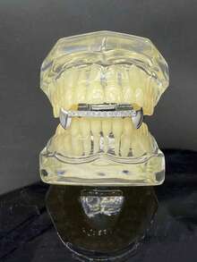 1pc Niche Design Single Rhinestone Tooth Decoration Hiphop For Women,Hip Hop Side Teeth Grill Decoration, Suitable For Men And Women, Party Clubbing Gift For Valentine's Day - Multicolor - View 4