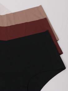 Paquete de 3 bragas sin costuras de mujer hechas de seda de hielo, ropa interior de mujer con cintura alta, lencería sexy de triángulo, ropa interior suave, fina y ligera, transpirable y amigable con la piel
