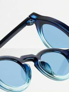 3pcs Set Unisex Retro Round Frame Minimalist Fashion Fashion Glasses, Suitable For Driving, Travel, Leisure, Outdoor Sports, Daily Use - 3-piece Set - View 4