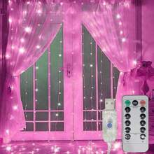 Novelty Indoor Decorative Lamp, USB Powered With Remote Control (Batteries Not Included), 8 Flashing Modes, Timing Function, Holiday Window Curtain Hanging Light For Christmas, Valentine's Day, Halloween And Other Festive Atmosphere Decoration, Single Party, Wedding Ceremony, Carnival Night