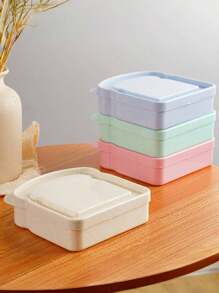 Reusable Bento Box For Sandwiches & Lunch – Toast-Shaped Plastic Container With Leak-Proof Lid, Microwave & Dishwasher Friendly – Ideal For Families Or Adults – Practical Kitchen Supplies
