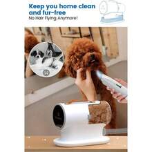 AIRROBO PG100 Pet Grooming Vacuum With 5 Grooming Tools For Dog Cat Hair 12000Pa - as pic - View 4