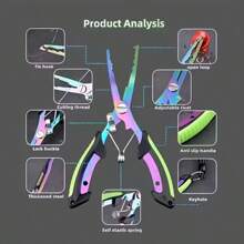 6.3-Inch Fishing Pliers, Stainless Steel Fishing Needle-Nose Pliers, Fishhook Remover, Braided Line Scissors, Cutter, Rust-Proof Fishing Multi-Purpose Tool, Suitable For Saltwater And Freshwater, Outdoor Fishing Supplies