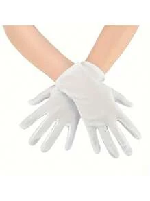 D EXCEED 1/3 Pcs Women's Short Satin Opera Gloves Formal Dancing Gloves For Wedding Bridal Banquet Party Gloves 1920s Flapper Accessories, Halloween