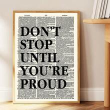 1pc Vintage Quote Poster Canvas Wall Art Without Frame, For Bedroom, Living Room, Study, Staircase, Cafe, Restaurant, Office Home Decor Gifts Birthday Graduation - Multicolor - View 10