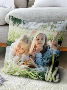 Customized Photo Printing DIY Pillowcase With 1pc, Personalized Single-Sided Printing Pillowcase, Suitable For Families, Children, Pets, And Friends. Very Suitable For Weddings, Holidays, Gatherings, Mother's Day, Father's Day, Thanksgiving, Living Room Sofas, Bedroom Decorative Cushion Covers, Universal Pillowcase Soft Customization, Unique And Personalized Ideal Gifts