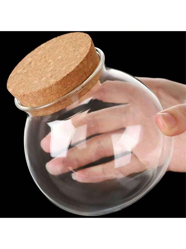 Glas Teedose mit Korkdeckel, luftdichter Behälter zum Aufbewahren von Tee, Süßigkeiten, getrockneten Blumen, feuchtigkeitsgeschützter Tee Aufbewahrungsbehälter