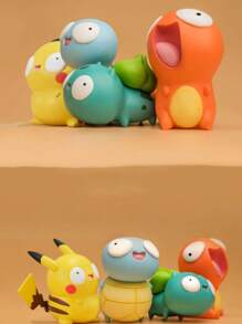 pokemon 1/8pcs Pokemon, Abstract Doll Ornaments, Suitable For Placing On Desks, Dining Tables, Bedside Tables, Etc., Birthday Gift Toys, Pikachu, Handmade Sets, Ideal Gifts For Enthusiasts, Party Lovers And Collectors, Suitable For Birthday Party Decorations. Features: Can Be Given As An Ideal Gift, A Must-Have In Summer, Suitable For Summer Parties, Birthday Parties, Christmas, Halloween, Thanksgiving Parties Or Use