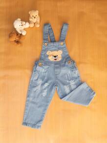 Kit 2 Jardineira Calça Longa Jeans Macacão Infantil Menino