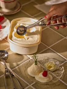 Cirelle 1/2/3Pcs Ice Cream Scoops Stainless Steel, Stainless Steel Cookie Dough Scoops, Cookie Scoops For Baking, Ice Cream Scooper With Trigger Release, Fruit Cookie Scooper For Baking, Cupcake Scoop S/M/L