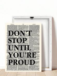 1pc Vintage Quote Poster Canvas Wall Art Without Frame, For Bedroom, Living Room, Study, Staircase, Cafe, Restaurant, Office Home Decor Gifts Birthday Graduation - Multicolor - View 12