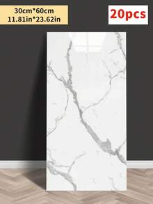 20 pezzi Adesivi per piastrelle da parete in marmo 3D, impermeabili e resistenti all'umidità, pannelli finti in alluminio-plastica autoadesivi, pannelli per pareti in marmo da incollare, carta da parati per decorazione della casa, adatti per soggiorni, cucine, soffitti, decorazione pareti del bagno