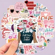 50 件自爱自我护理贴纸、涂鸦装饰贴纸、防水乙烯基贴纸、水瓶、汽车杯、电脑吉他、自行车、摩托车、滑板、行李日记、DIY 剪贴簿贴纸包、男孩和女孩的礼物、爱心烘焙贴纸、杯子贴纸、200 张贴纸、自爱、工艺、Kindle 贴纸学校用品、返校 - 50個 - 查看 2