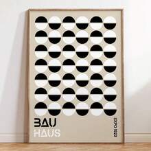 1pc /3PCSWall Arts Posters Optional Frame ModernMid Century Bauhaus Poster Geometric Wall Art Canvas Prints Living Room Bedroom Bright Colourful Artwork For Home Decor ,Wall Art With Frame