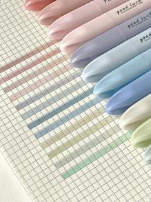 4 szt. Marker do zakreślacza, końcówka ścięta, tusz na bazie wody, szybkoschnący, bez rozmazywania, gładki korpus, wygodny uchwyt, do notatek ze studiów biblijnych, biuro szkolne