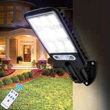 4/2/1pcs Outdoor Solar Street Light With Remote Control LED Wall Light,Body Sensor Garden Light,For Yard,Garden,Path,Parking Lot - IP65 Waterproof Solar Street Lights