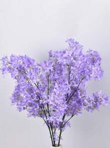 Grandes tiges artificielles de fleurs de cerisier pourpres de 35 po (88 cm), fleurs de lilas réalistes pour la décoration intérieure/extérieure, mariages, salles, ornements, festivals et décoration de la maison. Décoration saisonnière de printemps et d'été.