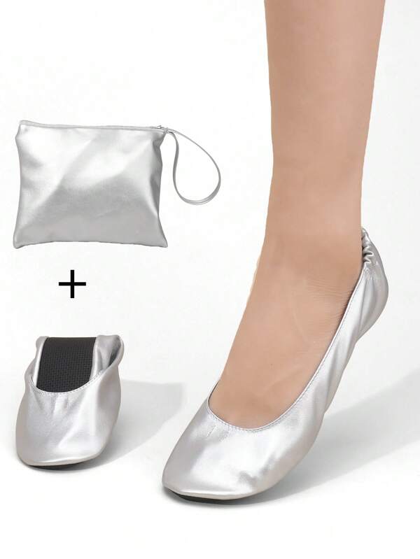 Women's Casual Indoor Slippers, Lightweight Barefoot Feeling, Fashionable, Soft, Comfortable, Versatile, Suitable For Indoor Wear, Thin, Foldable, Easy To Carry, Slip-On