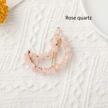 1pc Natural Crystal Hair Band Rose Quartz Hair Decoration Gem Girl Jewelry Healthy Amethyst Hairpin Daughter Gift - Hairpin - View 40