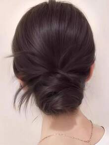 LYSW 羽毛发髻爪夹，女士假发髻半髻高髻侧髻自然蓬松假发髻，发髻发夹 HA2825 发饰优雅发夹 - 彩色 - 查看 9