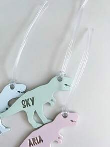 Cute Backpack Tags, Dinosaur Name Tag, Bag Tags For Kids, Custom Keychain For School, Diaper Bag Charm, Bag Charm, Backpack Name Tag Back To School Winter Gift Ideas Boy Girl Valentine's Day