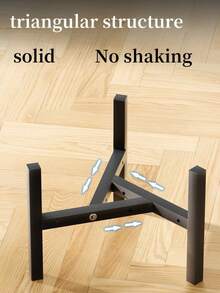 1个可调节宽度多功能花园花盆架，防水防潮，黑色，室内植物架，花盆