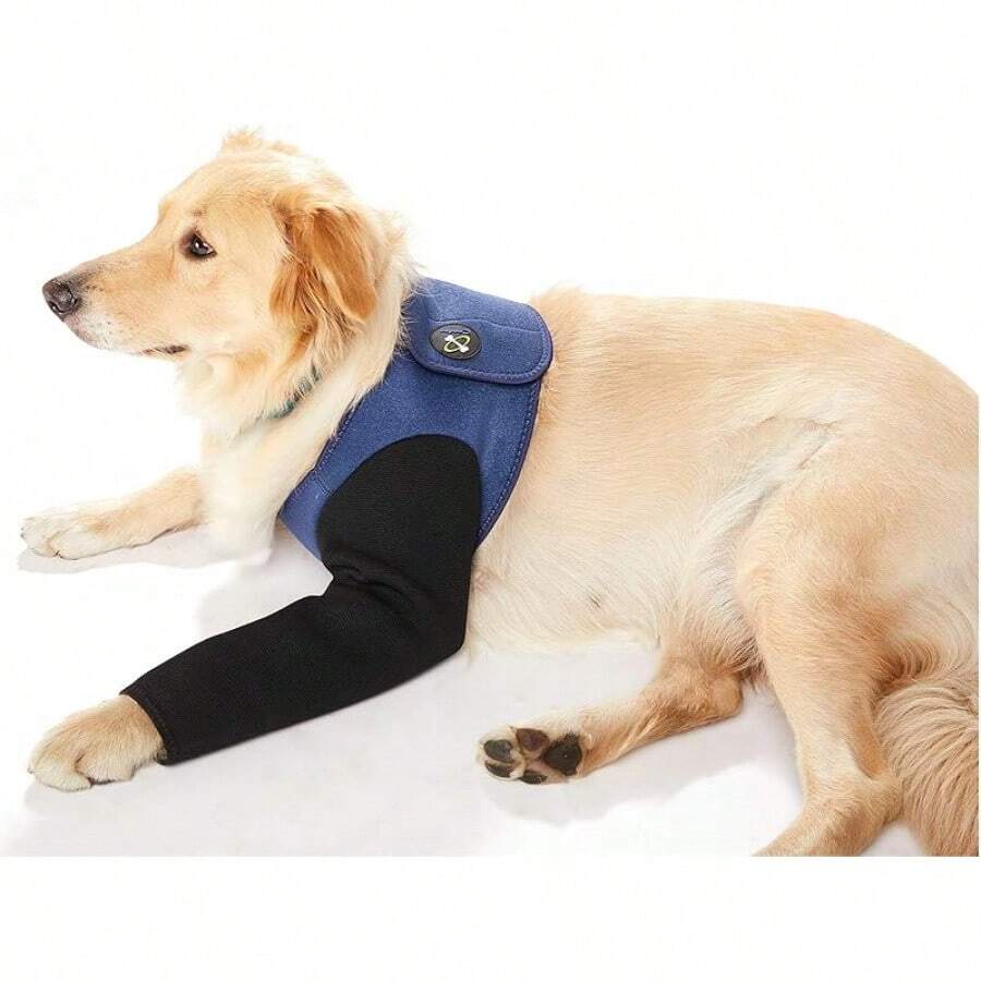 Traje de recuperación para perros, manga de recuperación resistente a la abrasión para perros, lavable e impermeable, previene que el animal se lame las heridas, muerde, mantiene la piel seca (L) - Grande - Ver 1