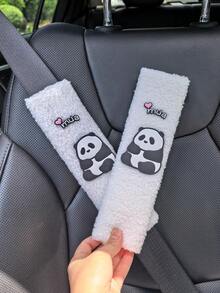 1pc/2pcs Car Interior Seat Belt Shoulder Protection Cover Cute Panda Decoration Shoulder Protection Anti Slip And Wear Resistant Four Season Universal - one-size - View 17