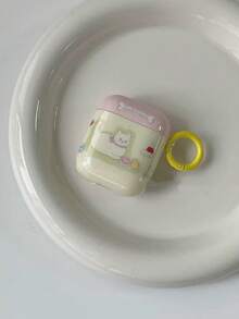 Retro Floral Cat Pattern Protective Case & Silicone Earphone Cover For Pro 3rd Generation Wireless Bluetooth Earphones - White - View 4