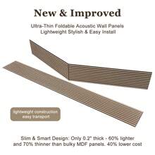 2-Pack Extra-Long Self-Adhesive Acoustic Wall Panels (94.5"X11.8") – Noise-Reducing & Stylish Wall/Ceiling Panels | Tool-Free Installation, Lightweight & Easy To Cut | Perfect For Home Theater, Studio, Living Room, Bedroom