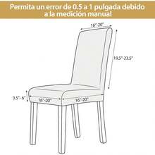 Fundas para sillas Pack de 6 fundas para sillas de comedor Removibles Y Lavables Fundas Decorativas de Sillas de Comedor Duradera Poliéster funda para sillas,para Comedor, Hotel, Comedor, Ceremonia - Gris Claro - Ver 9