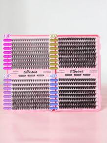 Pestañas postizas naturales y suaves de 640 abanicos, con volumen mixto de 10D, 20D, 30D y 40D, de 8-16 mm, con rizo D de 0.07 mm de densidad, para extensión de pestañas DIY hecha a mano para maquillaje diario, cosplay de manga, caja de regalo mejorada con grupos de pestañas, pestañas individuales y falsas