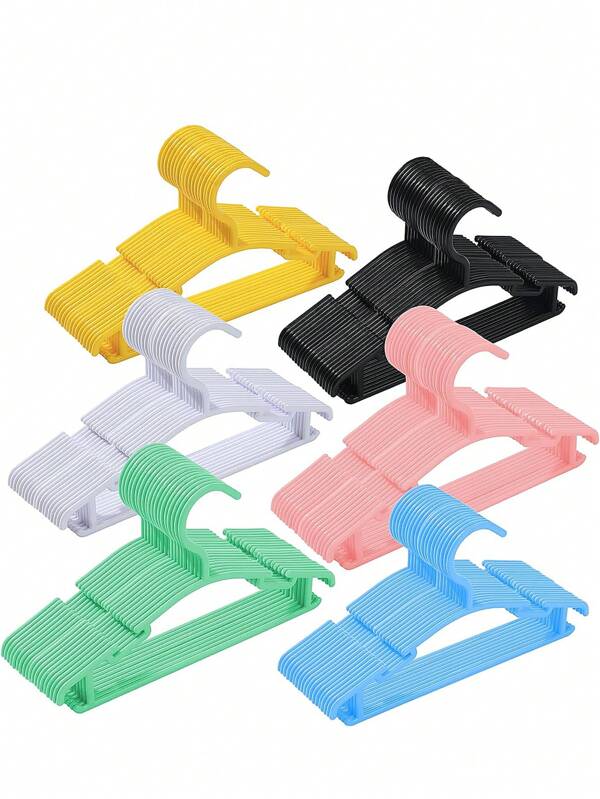 20 piezas de perchas de plástico para bebé, adecuadas para el armario, niños pequeños, bebés, recién nacidos, percha para ropa, perfectas para la lavandería y la guardería, solución ideal de almacenamiento y organización