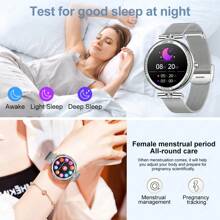 ESFOE Reloj inteligente de moda LIGE para mujer con seguimiento del ciclo menstrual, alarma, recordatorio de inactividad, diseño de esfera personalizable, resistente al agua, múltiples modos deportivos, elegante y casual - un excelente regalo para amigas y esposa