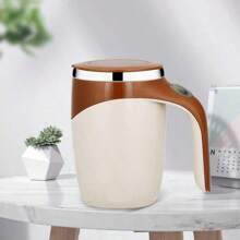 RAF Tasse à remuer entièrement automatique, tasse à café électrique multifonctionnelle, tasse rotative magnétique en acier inoxydable pour les personnes paresseuses, tasse à lait, mug