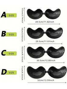 4 Pairs (2 Apricot + 2 Black) Adhesive Strapless Invisible Silicone Bra Breast Petals Tape For Low Back Dresses, Shirts, Backless,Plunge Neckline, Lift And Support For Small Bust, Nipple Cover Boob Pads Bra