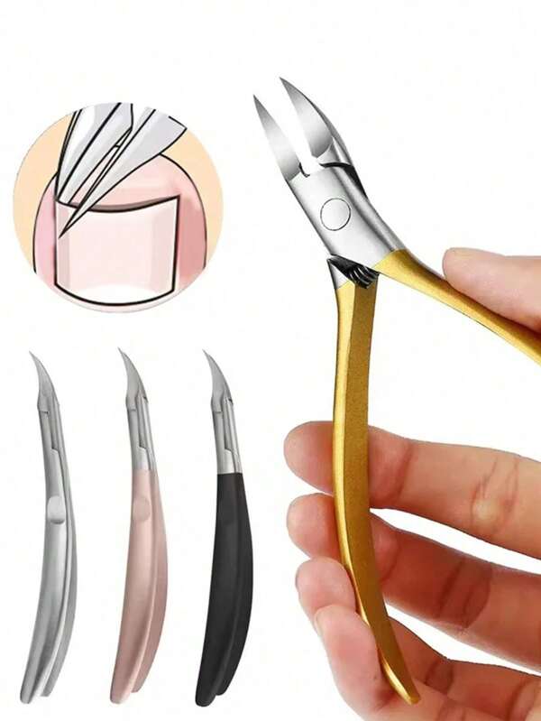 Cortaúñas de uñas encarnadas, cortador de cutículas, alicates de bordes, tijeras, herramienta de pinzas para uñas, removedor de piel muerta, herramientas de manicura