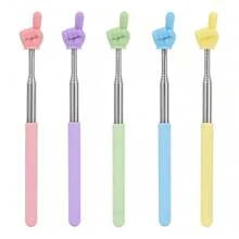 1Pc Retractable Index Finger Reading Stick, Reading Pen For Teachers, Blackboard Piano Guided Reading Pen, Office Drawing Marker, Suitable For Studying, Office, Christmas Gifts, Various Colors