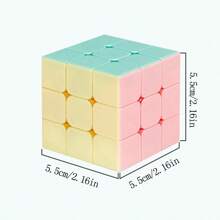 قطعة واحدة من مكعب سحري متعدد الطبقات 3، مكعب سحري متغير الألوان إلى لون المكرون الناعم 5 سم ، 5.5 سم ، لعبة تدريب منطقي للمبتدئين - اللون عشوائي!