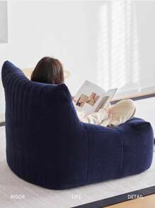 Italian Style Slouchy Sofa, Reclining, Sleeping, Caterpillar Design, Balcony Leisure Chair, Bedroom Fabric Single Sofa