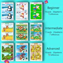 Jogo educativo de treinamento de atenção e foco, 1 peça - Cartões de quebra-cabeça reutilizáveis para atividades de exploração, treinamento de foco, jogos cognitivos, testes e avaliações, adequado para casa e escola, Páscoa, Ano Novo, aniversário, lembrancinhas, materiais de volta às aulas (cor do marcador aleatória) (estilo e cor aleatórios)