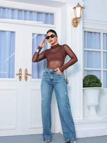 Women Blouses - Rust Brown - View 4