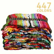 24pcs/36pcs/50pcs/100pcs/150pcs/200pcs/250pcs/300pcs/447pcs Colors High Quality Color Embroidery Thread Cross Stitch Thread, Sewing Thread DIY Handicraft Thread, Handmade Embroidery Thread Hand-Woven Friendship Bracelet String For DIY Needlework(Random Color)
