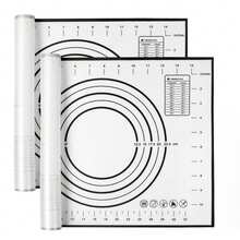 硅胶烘焙垫，1 包硅胶面团揉面垫，防滑，适用于火锅/饼皮/披萨/饼干/面包烤箱内衬厨房台面