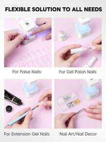 peacecolor Mini lámpara UV/LED para 4 bolas con 2 modos de temporizador para uñas largas o cortas, portátil para mujeres, manualidades de arte de uñas o salón, para viajar