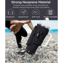 40oz Tumbler Case, Cup Cover, Diving Material Cup Cover, Car Handle Cup Protective Cover, Diagonal Strap Adjustable Strap, Suitable For Outdoor Travel, Fitness, Daily Use.