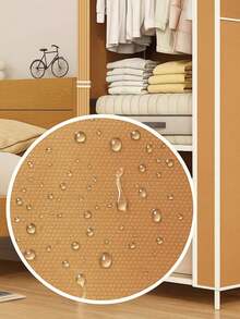 Armario Simple, armario plegable, armario de almacenamiento de tela minimalista, colgador de ropa plegable a prueba de polvo, armario de ropa para dormitorio - Multicolor - Ver 4