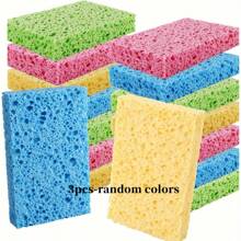 6-Pack Ultra-Durable Multi-Purpose Cellulose Cleaning Sponges - Effective Scrubbers For Kitchen, Bathroom, Living Room, Outdoor - Gentle On Surfaces, Tough On Grease, Stains, And Food Residue - Reusable, Absorbent, And Long-Lasting